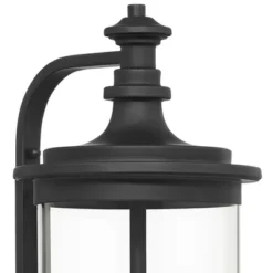 Possini Euro Design Medici Modern Outdoor Wall Light Fixture Black Metal 24 1/2" Clear Glass For Post Exterior Barn Deck House Porch Yard Patio Home -Possini Euro Design GUEST 4ed93d06 58ca 4a14 a1aa 1dfde1c7b8cc