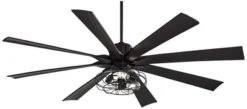 70" Possini Euro Design Modern Indoor Ceiling Fan With LED Light Remote Control Matte Black Cage For Living Room Kitchen House -Possini Euro Design GUEST 4f194a77 6a5e 4e91 97e7 00d53252273d
