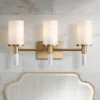 Possini Euro Design Lucius 21 3/4" High Modern 3 Light Bathroom Vanity Wall Lamp Light Fixture Mount Over The Sink Mirror Hardwired Soft Gold -Possini Euro Design GUEST 4f5c9925 84f1 4b40 944a a97b6976bcee