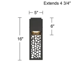 Possini Euro Design Possini Euro Miele 16" High Matte Black Wall Sconce -Possini Euro Design GUEST 4f5e42e4 9926 4a00 ab55 e2d2f6119d59