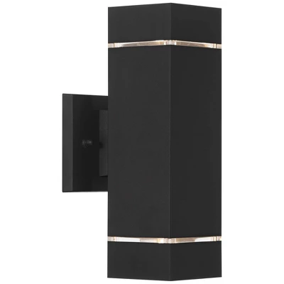 Possini Euro Design Skyridge 11 3/4" High Mid Century Modern Outdoor Wall Light Fixture Mount Porch House Exterior Up-Down LED Bulb Black Aluminum 9 Possini Euro Design Skyridge 11 3/4" High Mid Century Modern Outdoor Wall Light Fixture Mount Porch House Exterior Up-Down LED Bulb Black Aluminum - Image 7