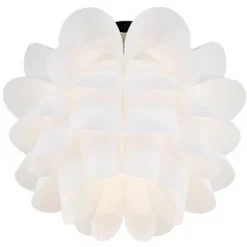 Possini Euro Design Modern Ceiling Light Semi Flush Mount Fixture 15 3/4" Wide White Flower For Bedroom Kitchen Living Room Hallway Bathroom House -Possini Euro Design GUEST 50739fc9 cd8a 4ae0 b4e3 aa80ec830366
