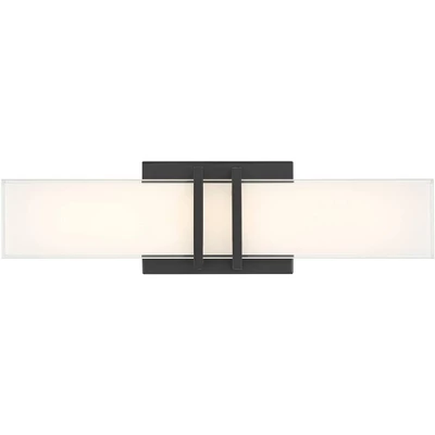 Possini Euro Design Possini Euro Exeter 17" Wide Black LED Bathroom Vanity Light 9 Possini Euro Design Possini Euro Exeter 17" Wide Black LED Bathroom Vanity Light - Image 7