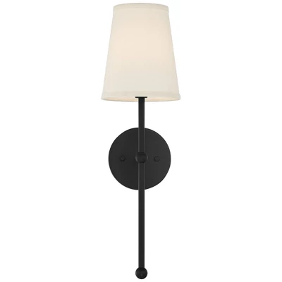 Possini Euro Design Elena Modern Wall Light Sconce Matte Black Metal Hardwire 6" Fixture Cream Linen Shade For Bedroom Reading Living Room House Home 8 Possini Euro Design Elena Modern Wall Light Sconce Matte Black Metal Hardwire 6" Fixture Cream Linen Shade For Bedroom Reading Living Room House Home - Image 6