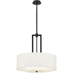 Possini Euro Design Sundry Semi Gloss Black Drum Pendant Chandelier 24" Wide Modern Double Shade 4-Light Fixture For Dining Room Foyer Kitchen Island 17 Possini Euro Design Sundry Semi Gloss Black Drum Pendant Chandelier 24" Wide Modern Double Shade 4-Light Fixture For Dining Room Foyer Kitchen Island -Possini Euro Design GUEST 520f41d9 c7a3 40e6 890a 652e0a63a17f