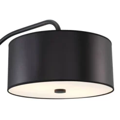 Possini Euro Design Raven Modern 66" Tall Chairside Arc Table Lamp Matte Black Metal Fabric Drum Shade For Living Room Reading Bedroom -Possini Euro Design GUEST 5348f436 f780 4039 ae8a 23c1698536f3