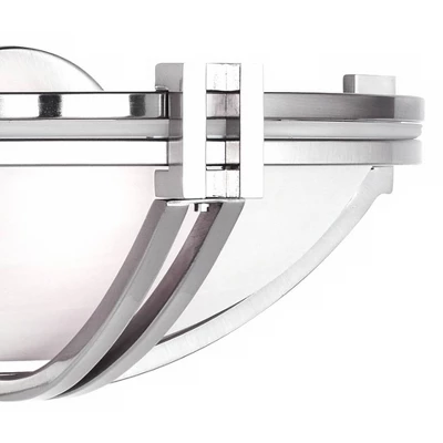 Possini Euro Design Solara Modern Wall Light Sconce Brushed Nickel 13 3/4" Fixture Marbleized Glass For Bedroom Bathroom Vanity Reading Living Room 4 Possini Euro Design Solara Modern Wall Light Sconce Brushed Nickel 13 3/4" Fixture Marbleized Glass For Bedroom Bathroom Vanity Reading Living Room - Image 2