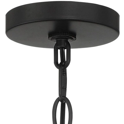 Possini Euro Design Arley Modern Outdoor Hanging Light Black Geometric Frame 12 1/2" Seedy Glass For Post Exterior Barn Deck House Porch Yard Patio 6 Possini Euro Design Arley Modern Outdoor Hanging Light Black Geometric Frame 12 1/2" Seedy Glass For Post Exterior Barn Deck House Porch Yard Patio - Image 4