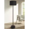 Possini Euro Design Meridian Modern 72" Tall Floor Lamp With Round Riser Oil Rubbed Bronze Light Blaster LED Black Shade For Living Room -Possini Euro Design GUEST 55092f51 802a 4462 8be2 c156877e6389