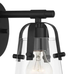 Possini Euro Design Modern Wall Light Sconce Black Metal Hardwired 5 1/4" Fixture Clear Glass Shade For Bedroom Bathroom Bedside 9 Possini Euro Design Modern Wall Light Sconce Black Metal Hardwired 5 1/4" Fixture Clear Glass Shade For Bedroom Bathroom Bedside -Possini Euro Design GUEST 553ac4fd 3c7f 4de6 b08f 92b695905241