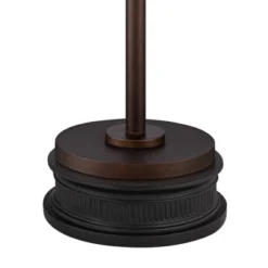 Possini Euro Design Meridian Modern 72" Tall Floor Lamp With Round Riser Oil Rubbed Bronze Light Blaster LED Black Shade For Living Room -Possini Euro Design GUEST 5631d21b 1834 41b6 b59b 2606a570bf59