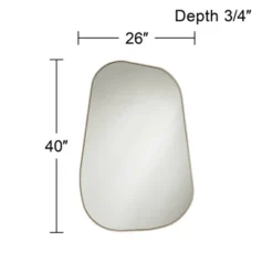 Possini Euro Design Reuleaux Rectangular Vanity Wall Mirror Modern Curved Corner Champagne Gold Frame 26" Wide For Bathroom Bedroom Living Room Office -Possini Euro Design GUEST 5800dd7b 2a0b 4b3d a068 0b446bc99bf9