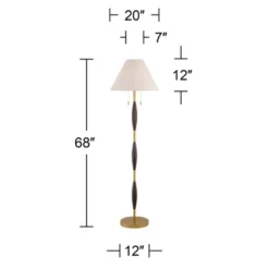 Possini Euro Design Carillo Modern 68" Tall Standing Floor Lamp Pull Chain Espresso Brown Gold Wood Living Room Bedroom House Reading Office -Possini Euro Design GUEST 5826f35a 027a 4e0c 9fa1 bf92c9d979c6