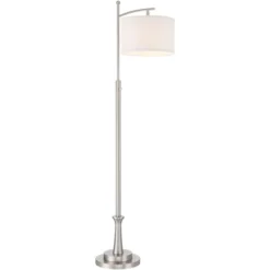 Possini Euro Design Burbank Modern 64" Tall Standing Floor Lamp Downbridge Pole Silver Metal Brushed Nickel Finish Living Room Bedroom House Reading -Possini Euro Design GUEST 5938f205 cf4a 4669 8b8d b3410183e8da
