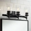 Possini Euro Design Possini Euro Evette 21" Wide Black 3-Light Bath Light -Possini Euro Design GUEST 593e05ee e87e 4cd5 9cab 2f2a46c58a67