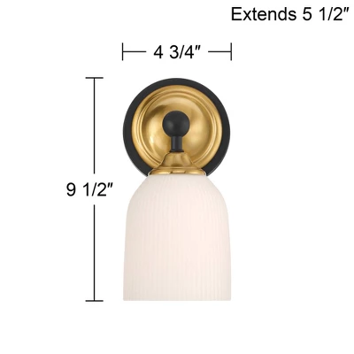 Possini Euro Design Possini Euro Zaragoza 9 1/2" High Gold And Black Wall Sconce 5 Possini Euro Design Possini Euro Zaragoza 9 1/2" High Gold And Black Wall Sconce - Image 3