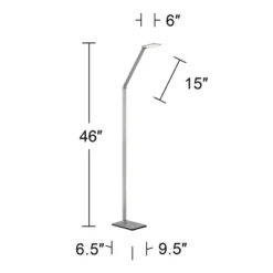 Possini Euro Design Bentley Modern Task Floor Lamp 61" Tall Silver LED Touch On Off Adjustable Head For Living Room Reading Bedroom Office House Home -Possini Euro Design GUEST 5acd9afb cd48 46c0 b1f6 0ad88cb90cbe