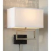 Possini Euro Design Trixie Modern Wall Lamp Brushed Nickel Plug-in 12" Light Fixture Rectangular Shade For Bedroom Reading Living Room Hallway House -Possini Euro Design GUEST 5ce37429 1ea2 4909 a25f fe627cb46704
