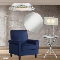 Possini Euro Design Charles Street Modern Desk Lamp 23" High Chrome Satin Nickel Frosted Slump Glass Shade For Bedroom Living Room Bedside Nightstand -Possini Euro Design GUEST 5d3ac182 d3e8 4454 a5fa bd8664356ef1