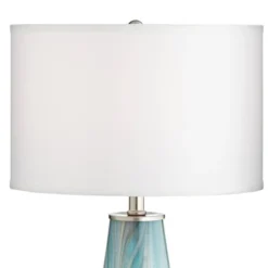 Possini Euro Design Jaime Modern Table Lamp 26" High Blue Gray Art Glass White Drum Shade For Bedroom Living Room Bedside Nightstand Office Kids House 16 Possini Euro Design Jaime Modern Table Lamp 26" High Blue Gray Art Glass White Drum Shade For Bedroom Living Room Bedside Nightstand Office Kids House -Possini Euro Design GUEST 5d709351 f09f 4270 a964 00a4b134415b