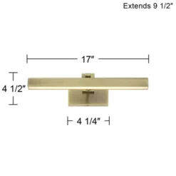 Possini Euro Design Henry 17" High Modern Picture Wall Lamp Light Fixture Mount Living Room Indoor Hallway Entry-way LED Hardwired Gold Antique Brass -Possini Euro Design GUEST 5e37ad11 66d9 482d bb26 b08686cc65c5