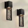 Possini Euro Design Possini Euro Miele 16" High Matte Black Wall Sconce Set Of 2 -Possini Euro Design GUEST 5fbe3f78 ba40 4c73 b1b4 24e06e29dc78