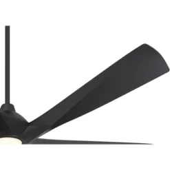 Possini Euro Design 60" Eloquent Modern Indoor Outdoor Ceiling Fan 5 Blade LED Light Remote Control Matte Black Finish Bedroom Patio Damp Rated -Possini Euro Design GUEST 60dfa816 7faa 4030 8705 c8aaae53c752