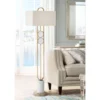 Pacific Coast Lighting Disc Modern 68" Tall Standing Floor Lamp Marble Gold Finish Living Room Bedroom House Reading Office Rectangle White Shade -Possini Euro Design GUEST 626dbe5e 2fd4 450d 9e28 f506f444aebb