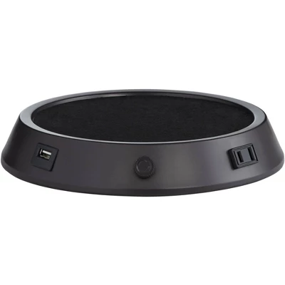 Possini Euro Design Buckhead Modern Table Lamp 28" Tall Bronze With Dimmable USB Workstation Base Drum Shade For Bedroom Living Room Kids Desk Home 4 Possini Euro Design Buckhead Modern Table Lamp 28" Tall Bronze With Dimmable USB Workstation Base Drum Shade For Bedroom Living Room Kids Desk Home - Image 2