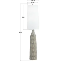 Possini Euro Design Scribe Modern Coastal 66 1/2" Tall Standing Floor Lamp Organic Foot Switch Gray Faux Wood Finish Living Room Bedroom House Reading -Possini Euro Design GUEST 63bf218f 3725 4dff a193 9e927134fa7c