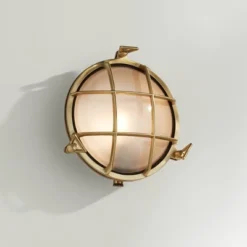Possini Euro Design Possini Euro Anjali 10" High Brass Bulkhead Wall Sconce