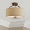 Possini Euro Design Halsted Modern Ceiling Light Semi Flush Mount Fixture 15" Wide Brushed Bronze 2-Light Oatmeal Linen Drum For Bedroom Living Room 1 Possini Euro Design Halsted Modern Ceiling Light Semi Flush Mount Fixture 15" Wide Brushed Bronze 2-Light Oatmeal Linen Drum For Bedroom Living Room -Possini Euro Design GUEST 6454e7ad 5938 4949 a7e4 bbcc0f84bfdd