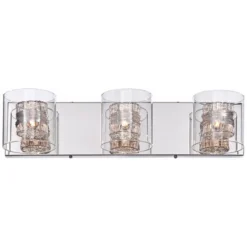 Possini Euro Design Wrapped Wire Modern Wall Light Chrome 22" Fixture Clear Glass Cylinder Shade For Bedroom Bathroom Vanity Reading Living Room House -Possini Euro Design GUEST 64c76fbd fe96 4479 affd 29b6858e2b5a