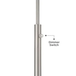 Possini Euro Design Burbank Modern 64" Tall Standing Floor Lamp Downbridge Pole Silver Metal Brushed Nickel Finish Living Room Bedroom House Reading -Possini Euro Design GUEST 65060b7e 0d80 460d b50a 95d720fb10b1