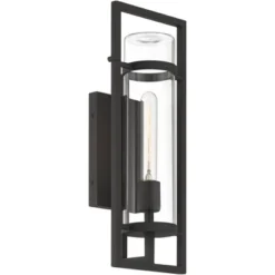 Possini Euro Design Possini Euro Castello 18"H Sand Black Wall Sconce -Possini Euro Design GUEST 655b5372 bc15 41b6 aac8 d8ffba7c13c6 1