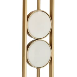 Pacific Coast Lighting Disc Modern 68" Tall Standing Floor Lamp Marble Gold Finish Living Room Bedroom House Reading Office Rectangle White Shade -Possini Euro Design GUEST 65ca21e8 9131 49a0 ad03 3074fc4ce85e