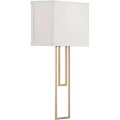 Possini Euro Design Possini Euro Siobhan 16" High Gold And White Wall Sconce 17 Possini Euro Design Possini Euro Siobhan 16" High Gold And White Wall Sconce -Possini Euro Design GUEST 65cfbffe 360c 40bd ad90 6c7550af58f7