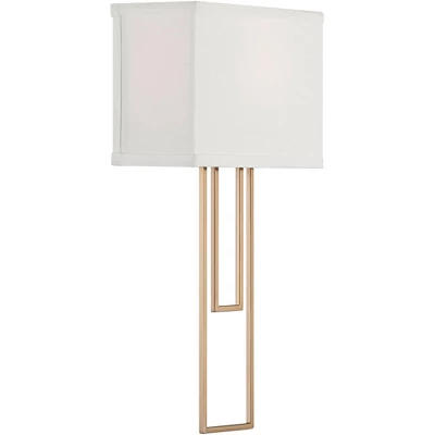 Possini Euro Design Possini Euro Siobhan 16" High Gold And White Wall Sconce 10 Possini Euro Design Possini Euro Siobhan 16" High Gold And White Wall Sconce - Image 8