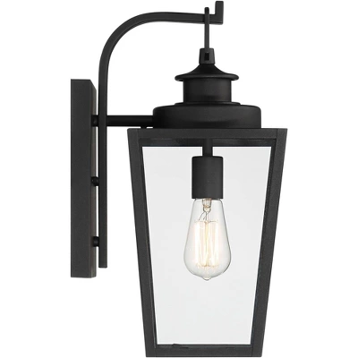 Possini Euro Design Ackerly Modern Outdoor Wall Light Fixture Textured Black 17 1/4" Clear Glass For Post Exterior Barn Deck House Porch Yard Patio 7 Possini Euro Design Ackerly Modern Outdoor Wall Light Fixture Textured Black 17 1/4" Clear Glass For Post Exterior Barn Deck House Porch Yard Patio - Image 5