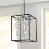 Possini Euro Design Black Silver Pendant Chandelier 15 1/4" Wide Modern Clear Crystal Flower Vine 4-Light Fixture For Dining Room House -Possini Euro Design GUEST 669c773e 37ab 4535 a977 f7e3c7881808
