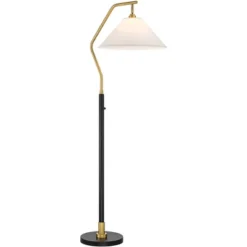 Possini Euro Design Rook Mid Century Modern 66" Tall Standing Floor Lamp Light Curved Chairside Arc With Dimmer Gold Black Metal Living Room Bedroom -Possini Euro Design GUEST 66caf6fe d6bd 4cd8 9582 eafa4ef57424