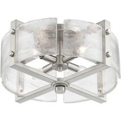Possini Euro Design Prane Modern Industrial Ceiling Light Semi Flush Mount Fixture 17" Wide Brushed Nickel 4-Light Warped Glass For Bedroom Kitchen 14 Possini Euro Design Prane Modern Industrial Ceiling Light Semi Flush Mount Fixture 17" Wide Brushed Nickel 4-Light Warped Glass For Bedroom Kitchen -Possini Euro Design GUEST 67a99e33 3ded 4f1c 8926 ed44f24e2ae9
