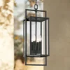 Possini Euro Design Jericho Modern Outdoor Hanging Light Textured Black 24 1/4" Clear Glass Panel For Post Exterior Barn Deck House Porch Yard Patio -Possini Euro Design GUEST 67c7894a cbb3 4d5f b4e4 7843f1c2dae0