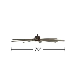 Possini Euro Design 70" Defender Farmhouse Rustic Indoor Outdoor Ceiling Fan 8 Blade LED Light Remote Control Oil Rubbed Bronze Motor Bedroom Patio -Possini Euro Design GUEST 67cffaf9 6078 4393 be32 e1ccc60b4101