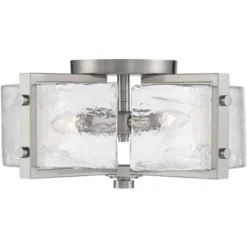 Possini Euro Design Prane Modern Industrial Ceiling Light Semi Flush Mount Fixture 17" Wide Brushed Nickel 4-Light Warped Glass For Bedroom Kitchen 13 Possini Euro Design Prane Modern Industrial Ceiling Light Semi Flush Mount Fixture 17" Wide Brushed Nickel 4-Light Warped Glass For Bedroom Kitchen -Possini Euro Design GUEST 67e31c74 0341 4bbe 8a39 d9439e2bc16c