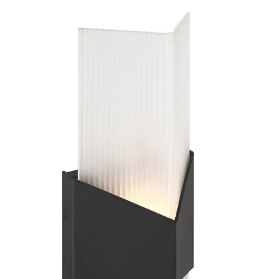 Possini Euro Design Possini Euro Tux 18"H Black And White LED Outdoor Wall Light Set Of 2 4 Possini Euro Design Possini Euro Tux 18"H Black And White LED Outdoor Wall Light Set Of 2 - Image 2