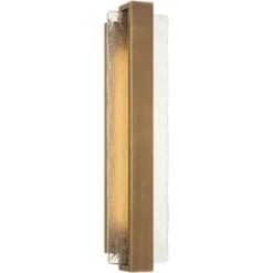 Possini Euro Design Possini Euro Cascadia 23 1/2" Wide Brass And Glass LED Bath Light -Possini Euro Design GUEST 68cc5f6b 717a 4eff af0a bfa39a90c53e