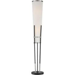 Possini Euro Design Flute Mid Century Modern 64" Tall Floor Lamp With Smart Socket Satin Black Nickel White Shade For Living Room House 16 Possini Euro Design Flute Mid Century Modern 64" Tall Floor Lamp With Smart Socket Satin Black Nickel White Shade For Living Room House -Possini Euro Design GUEST 691ee4e3 a256 48ee ab3d 63503edd56c5