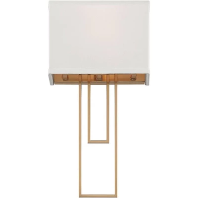 Possini Euro Design Possini Euro Siobhan 16" High Gold And White Wall Sconce 8 Possini Euro Design Possini Euro Siobhan 16" High Gold And White Wall Sconce - Image 6