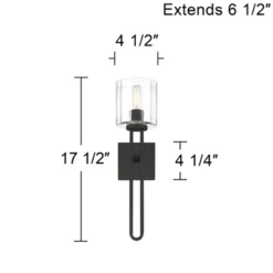 Possini Euro Design Possini Euro Katrina 17 1/2" High Black Wall Sconce 17 Possini Euro Design Possini Euro Katrina 17 1/2" High Black Wall Sconce -Possini Euro Design GUEST 6949c799 99ad 43bc 88f9 ecb8305d0eb1 1